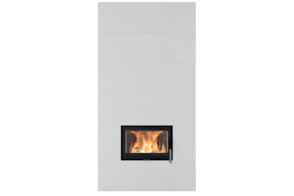 Salzburg xl 2 wood Freestanding fireplce white