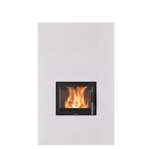 Salzburg xl wood freestanding fireplce white